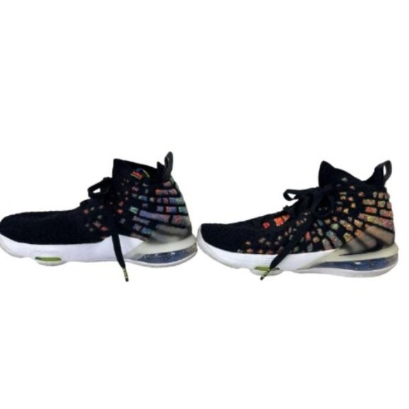 Nike Lebron 17 Multicolor Gradient Knit Basketball Shoes US‎ 5.5Y - Picture 11 of 16